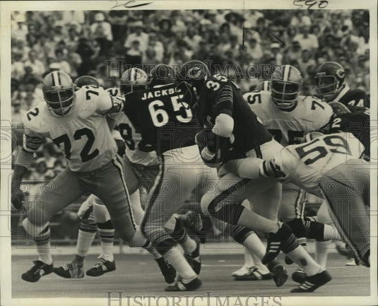 1973 Press Photo Saints Footballer Joe Owens in Game against Bears - nox42670