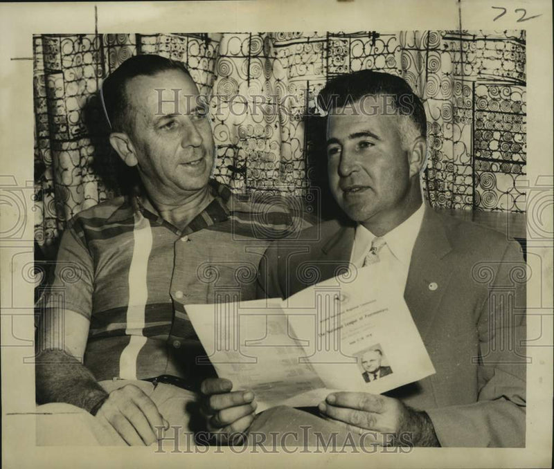 Load image into Gallery viewer, 1958 Press Photo New Orleans-Postmasters Convene, Jesse Gandy, Talmadge Pearson
