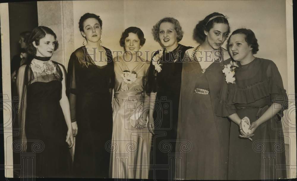 1936 Press Photo Washington&#39;s congressional colony ladies serve at a reception- Historic Images