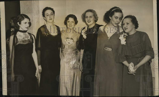 1936 Press Photo Washington's congressional colony ladies serve at a reception- Historic Images
