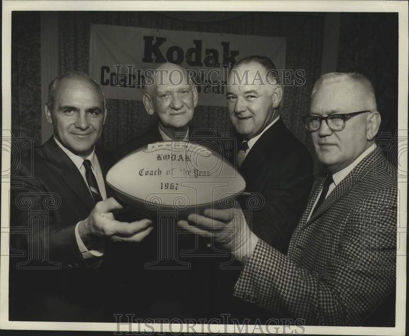 Load image into Gallery viewer, 1968 Press Photo Kodak Honors Indiana, Chattanooga University Football Coaches
