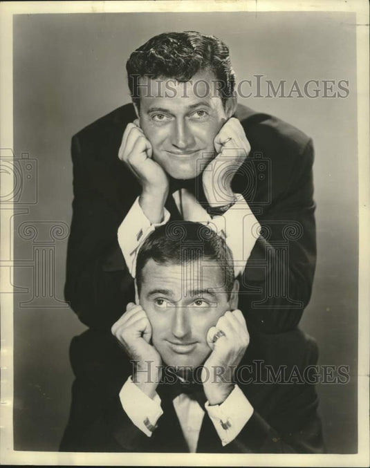 1958 Press Photo Comedy Duo Rowan and Martin - nox43731