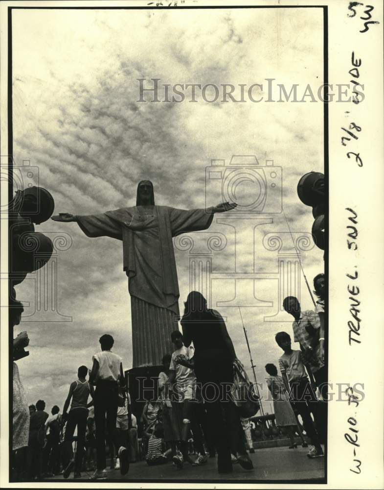 1983 Press Photo Christ the Redeemer Statue on Mt. Corcovado, Rio de Janeiro- Historic Images