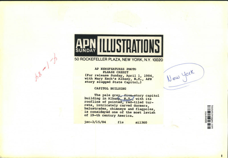 Load image into Gallery viewer, 1984 Press Photo Capitol Building, Albany, New York - nox44466
