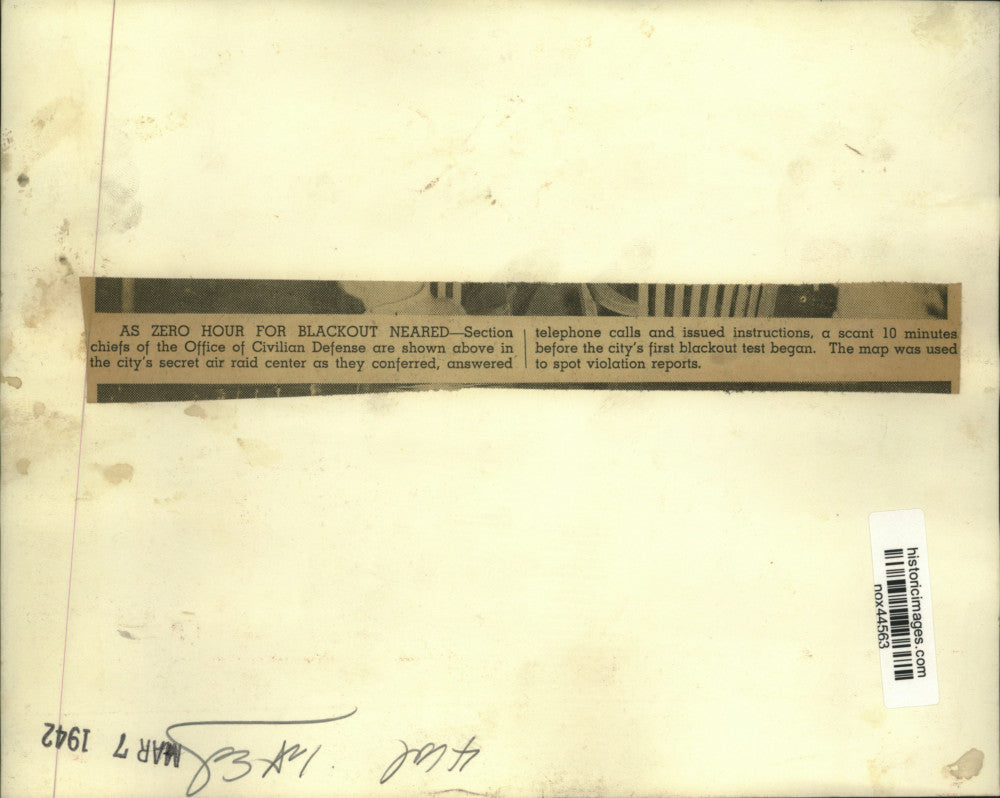 1942 Press Photo Civilian Defense Chiefs in Air Raid Center, New Orleans