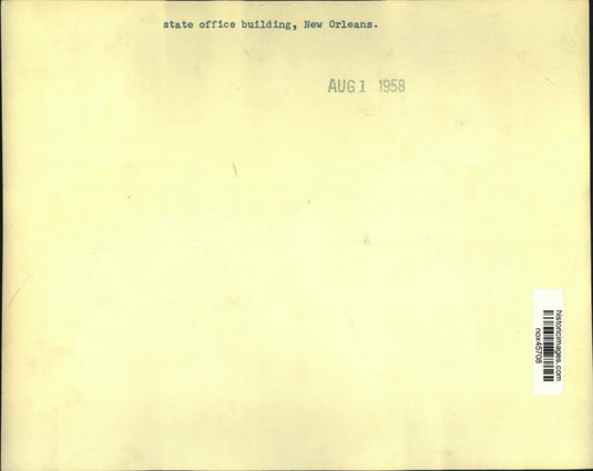 1958 Press Photo State Office Building in New Orleans - nox45708