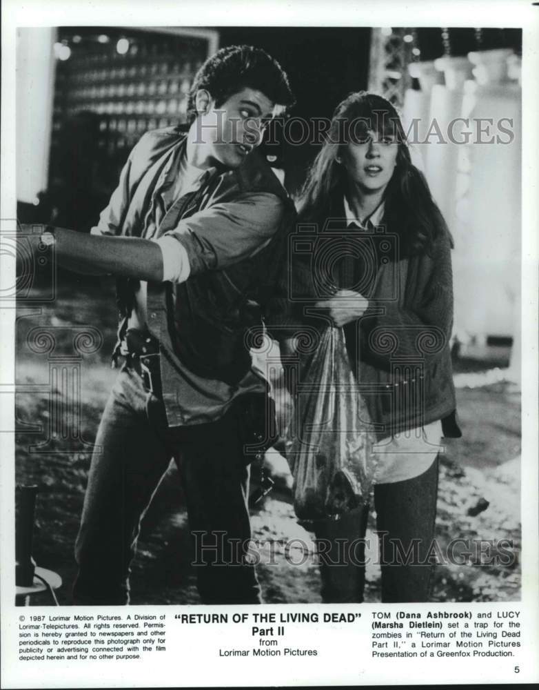 1987 Press Photo Scene from &quot;Return of the Living Dead Part II&quot; - nox46075- Historic Images