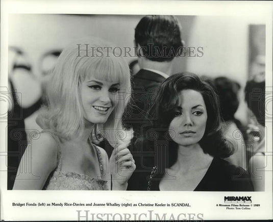 1989 Press Photo Bridget Fonda and Joanne Whalley in "Scandal." - nox47337- Historic Images