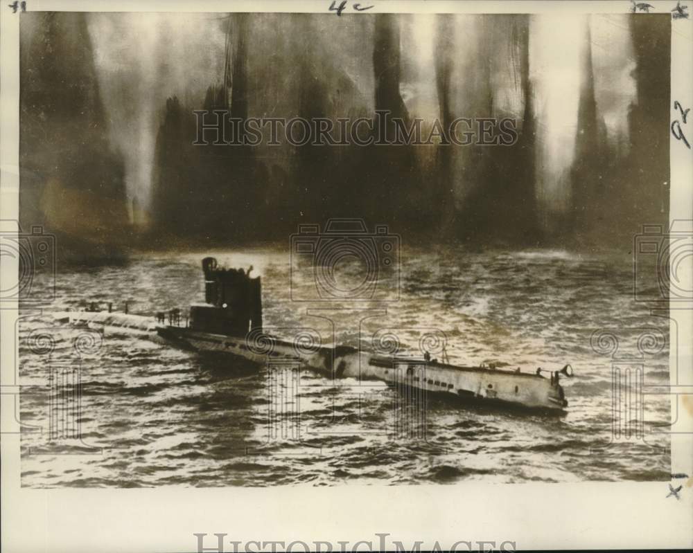 1959 Press Photo The Soviet submarine Severyanka on maiden voyage, Bering sea- Historic Images