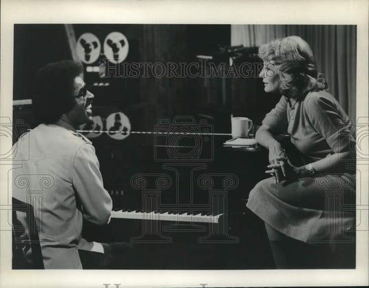 1979 Press Photo Musician Stevie Wonder on "The Barbara Walters Special"