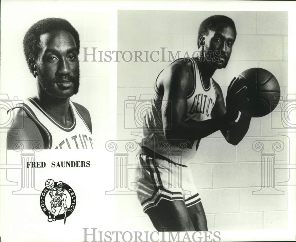 1977 Press Photo Celtics basketball player Fred Saunders poses for a photo- Historic Images