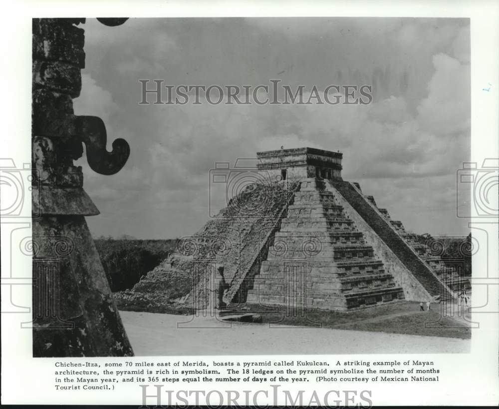 Press Photo Kukulcan Pyramid, Chichen Itza, Mexico - nox48922- Historic Images