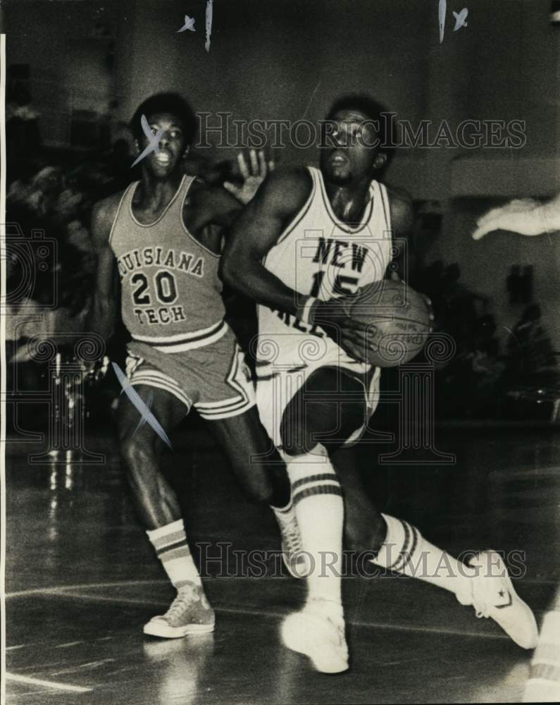 1977 Press Photo University of Louisiana-Louisiana Tech Basketball Action- Historic Images