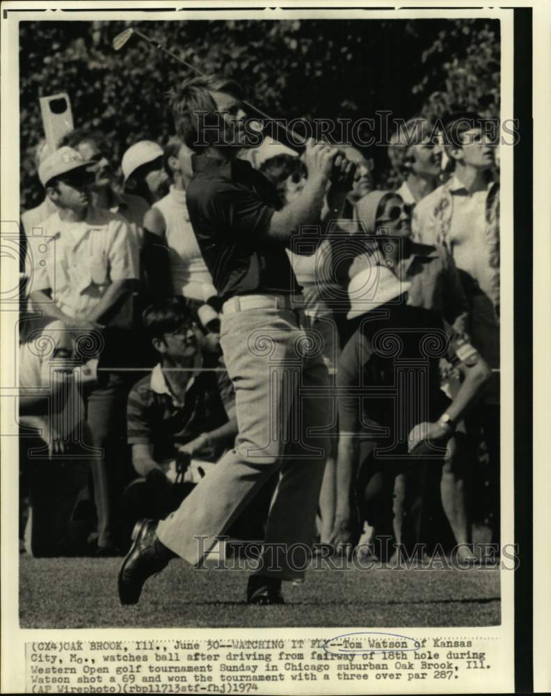 1974 Press Photo Western Open Golf Tournament Player Tom Watson - nox49097- Historic Images