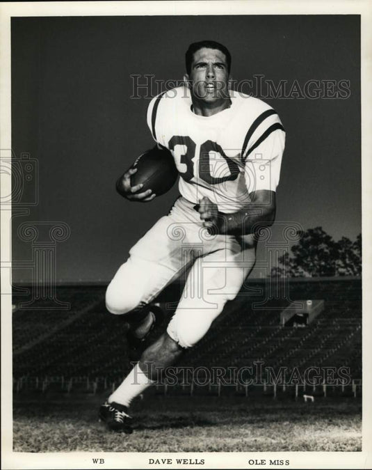 1965 Press Photo University of Mississippi - Dave Wells, Football Player- Historic Images