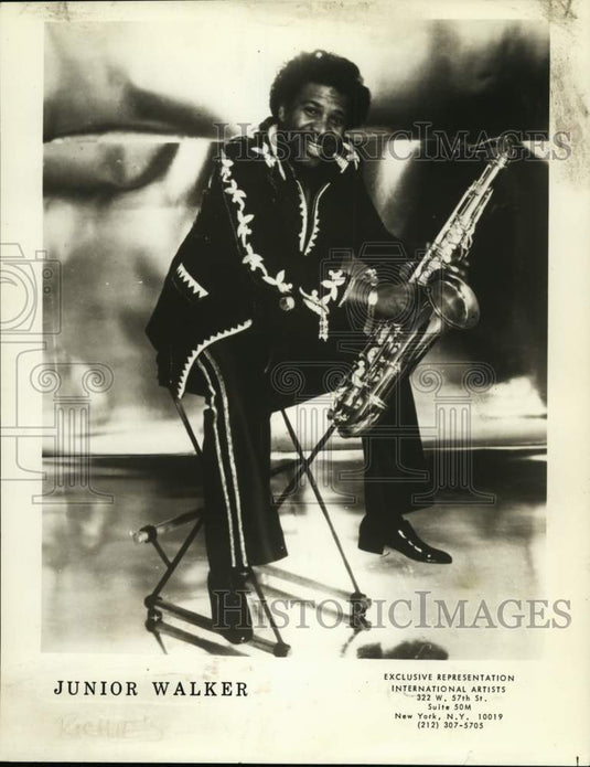 1982 Press Photo Saxophonist Junior Walker To Jam With His All-Stars At Richie's