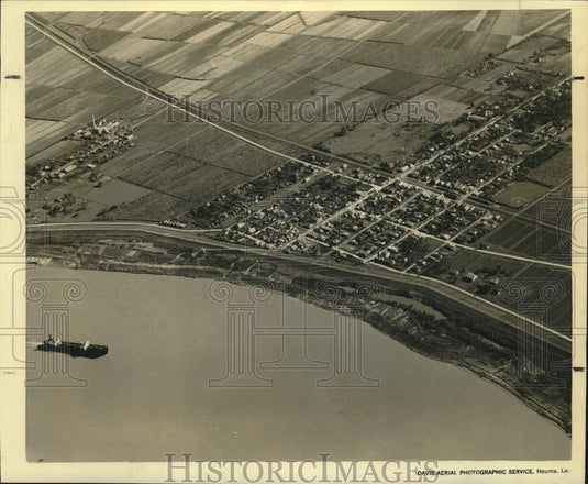 1938 Press Photo Aerial View of Louisiana Town - nox50074- Historic Images