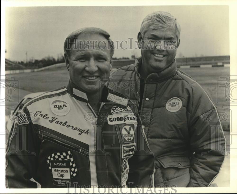 1979 Press Photo Cale Yarborough and Junior Johnson, NASCAR Champions- Historic Images