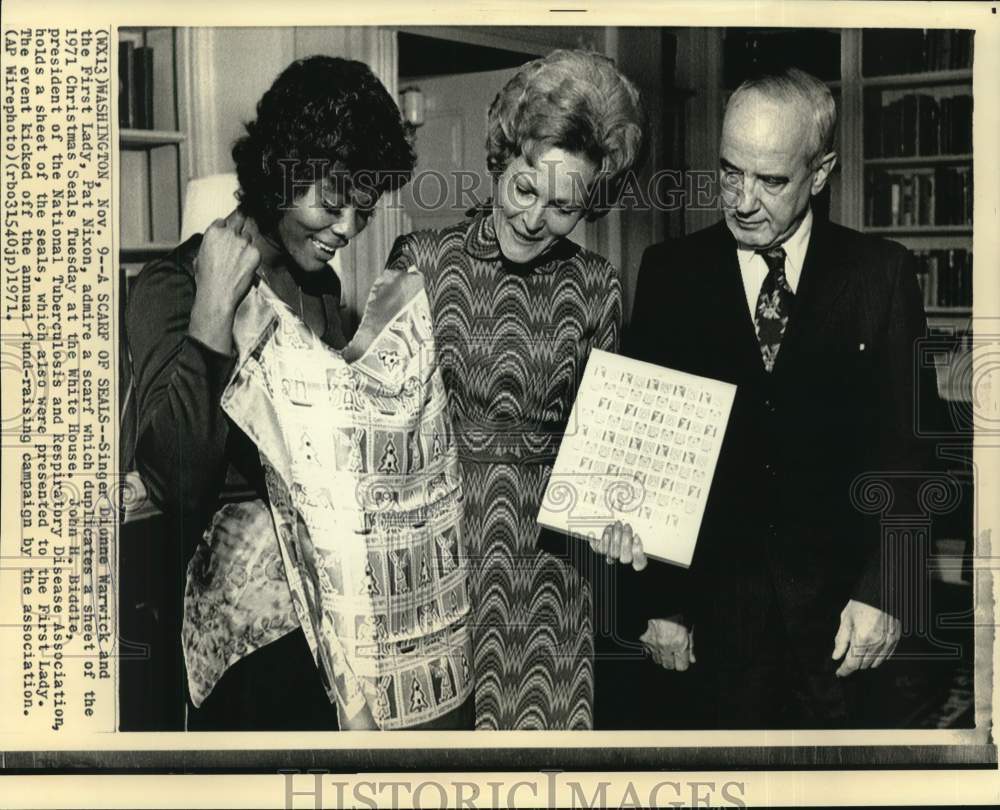 1971 Press Photo Christmas Seals Annual Campaign Kick-off, White House- Historic Images