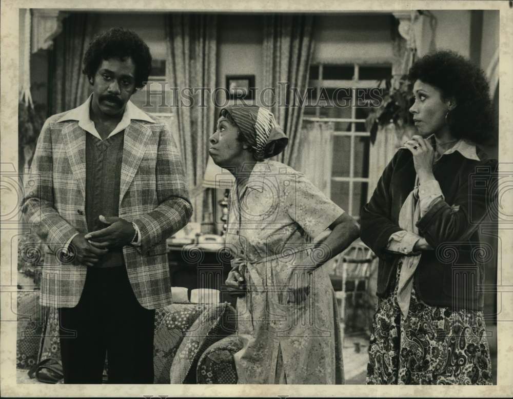 1978 Press Photo Demond Wilson, Helen Martin, Denise Nichols In &quot;Baby, I&#39;m Back&quot;- Historic Images