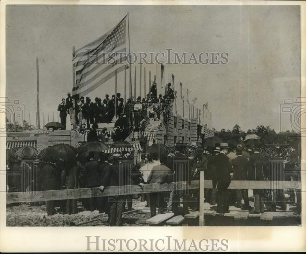 1898 Press Photo Ceremony Marking New Central Power Station, New Orleans- Historic Images