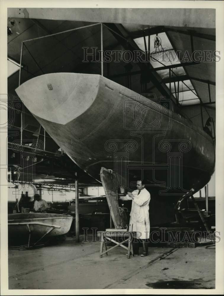 1961 Press Photo &quot;Glass Slipper&quot; nears completion at Tonbridge, Kent, England- Historic Images