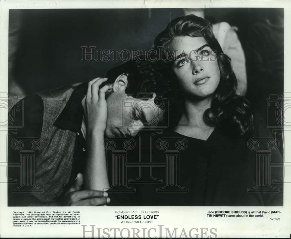 1981 Press Photo Martin Hewitt, Brooke Shields Star In "Endless Love"