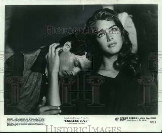 1981 Press Photo Martin Hewitt, Brooke Shields Star In "Endless Love"