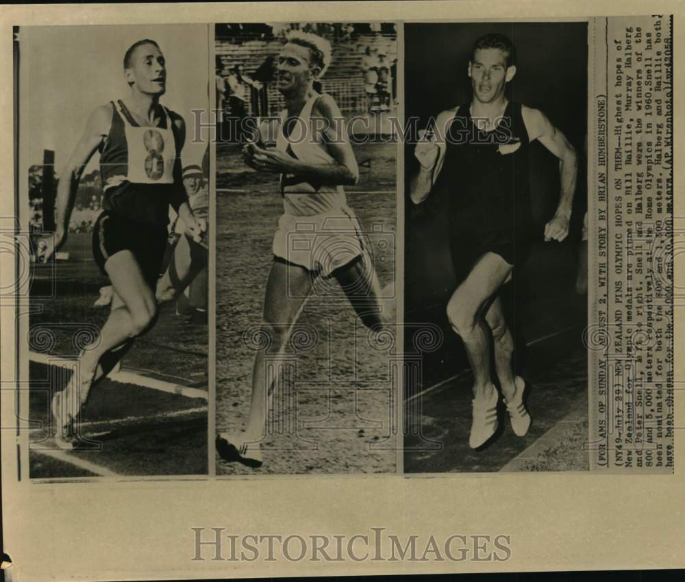 1958 Press Photo Members of the New Zealand Track Team- Olympic Medal Hopefuls- Historic Images