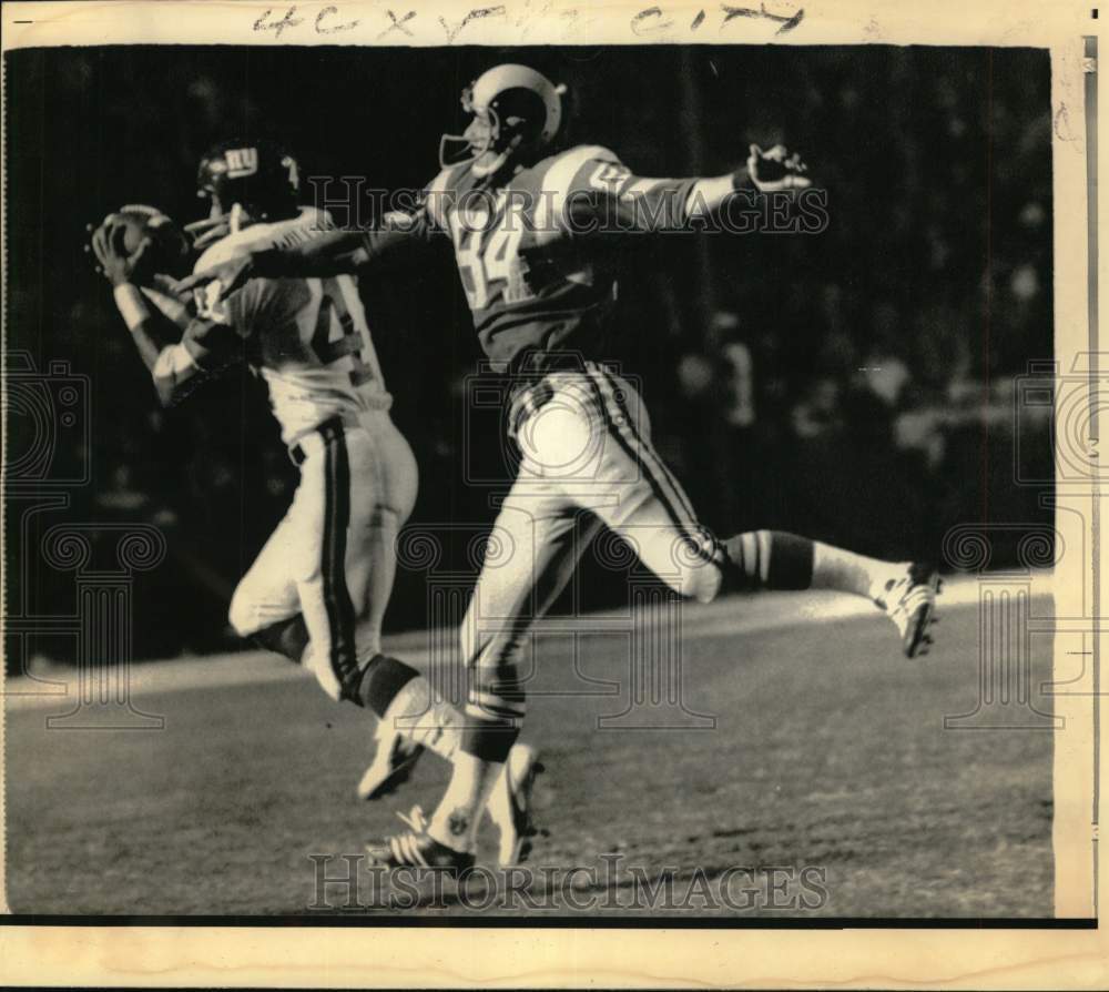 1973 Press Photo Giants-Rams game at the Coliseum in Los Angeles- Football- Historic Images