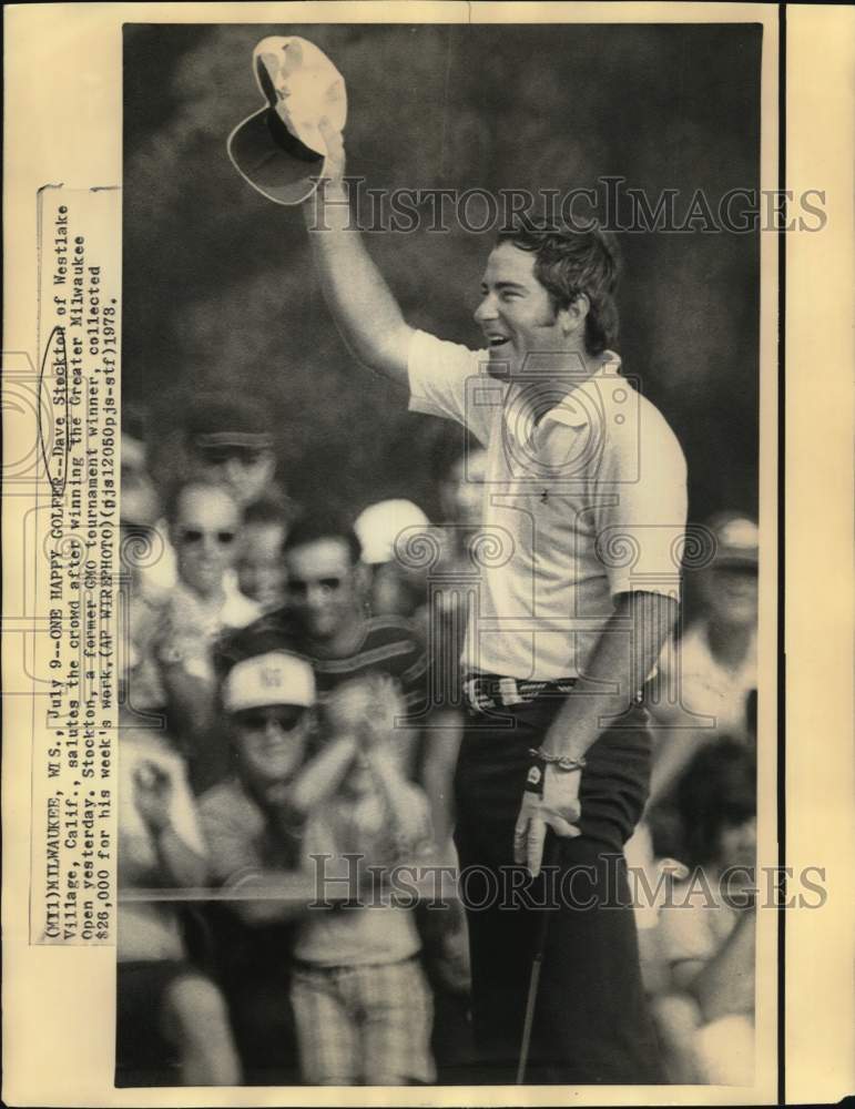 1978 Press Photo Dave Stockton wins the Greater Milwaukee Open- Golf- Historic Images