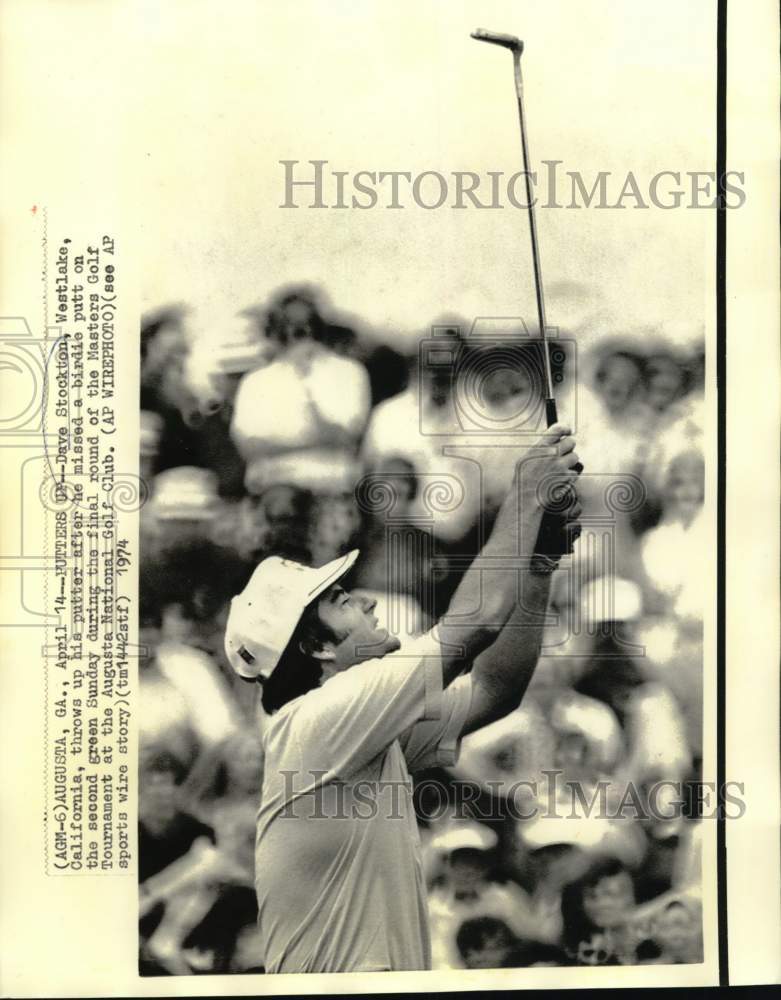 1974 Press Photo Golf-Dave Stockton, Masters Gold Tournament, Augusta National- Historic Images