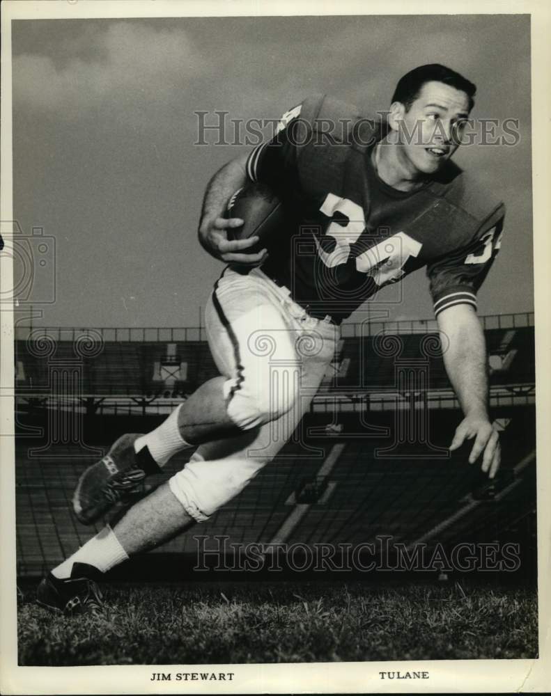 1967 Press Photo Tulane University football player Jim Stewart - nox53793- Historic Images