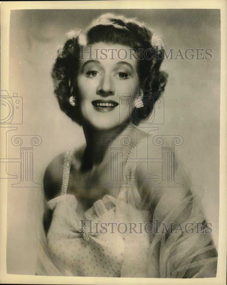 1950 Press Photo MET star Polyna Stoska, guest of Morton Downey on CBS-TV- Historic Images