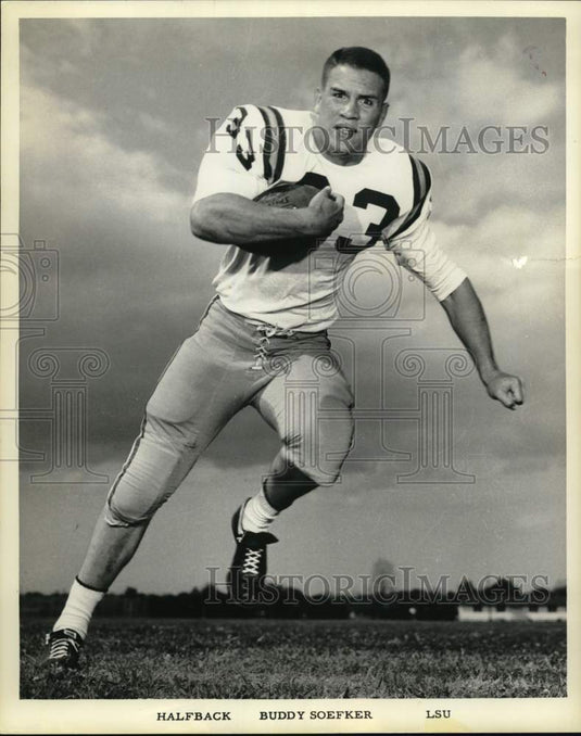 1961 Press Photo Louisiana State University football player Buddy Soefker- Historic Images