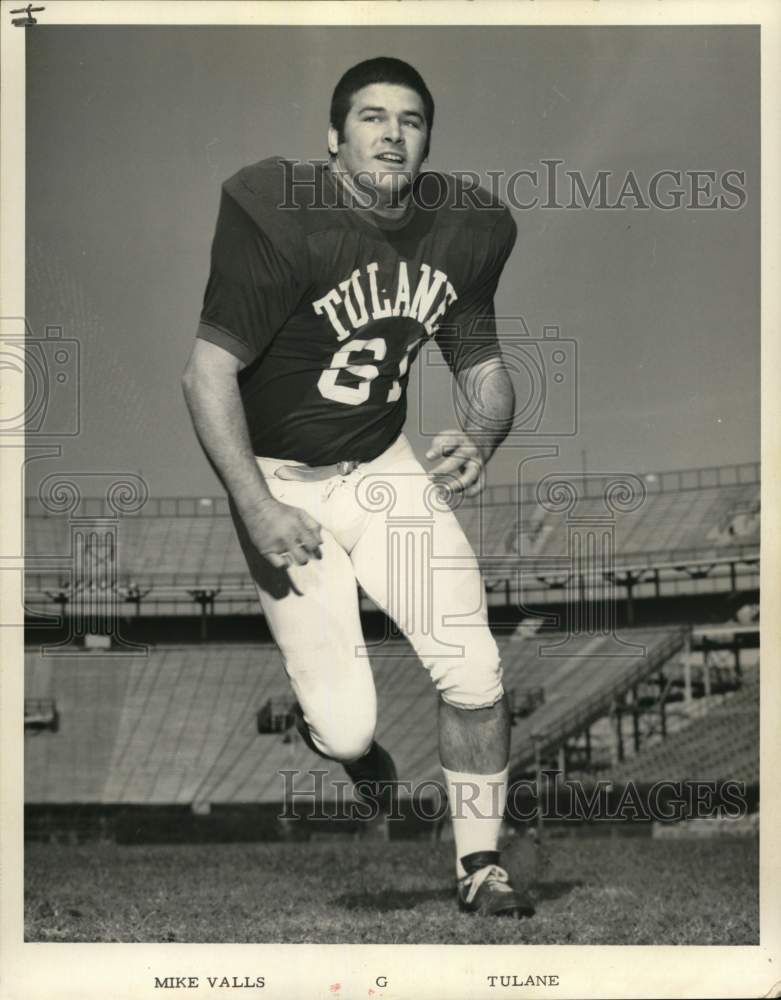 1970 Press Photo Tulane football player Mike Valls - nox53906- Historic Images