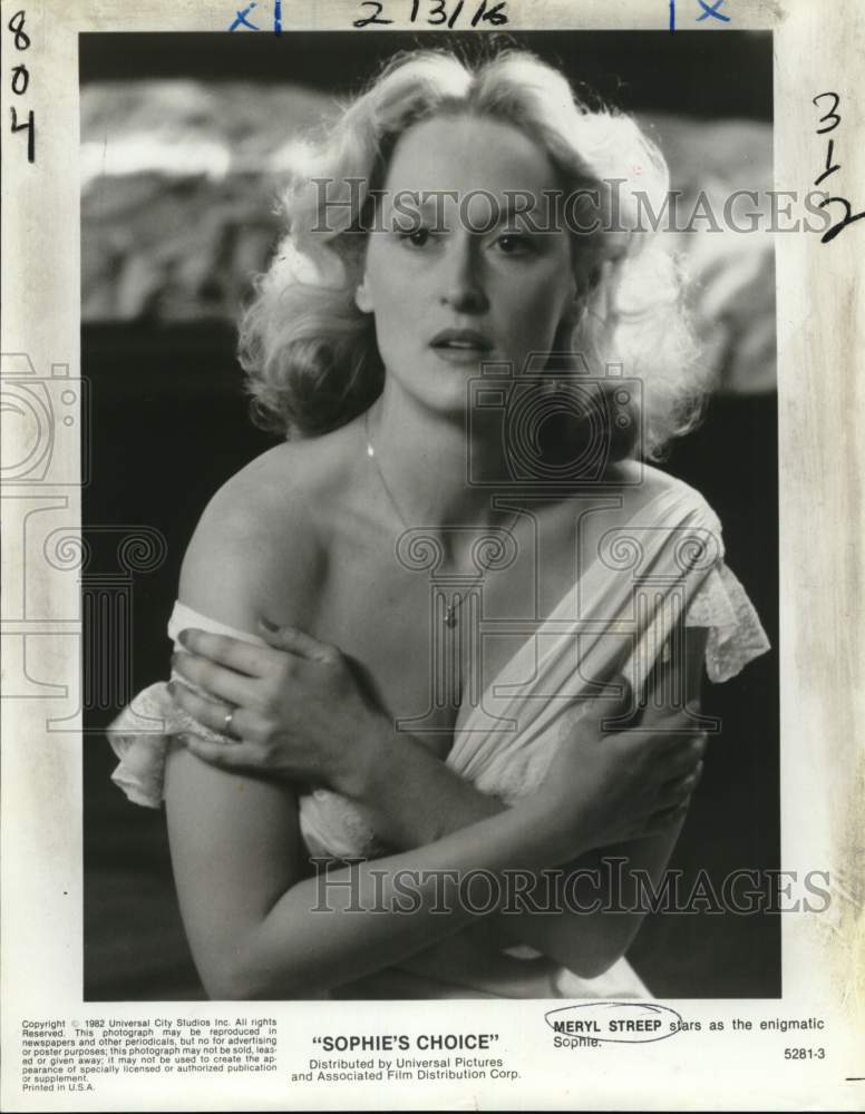 1982 Press Photo Meryl Streep stars in Universal&#39;s &quot;Sophie&#39;s Choice.&quot;- Historic Images