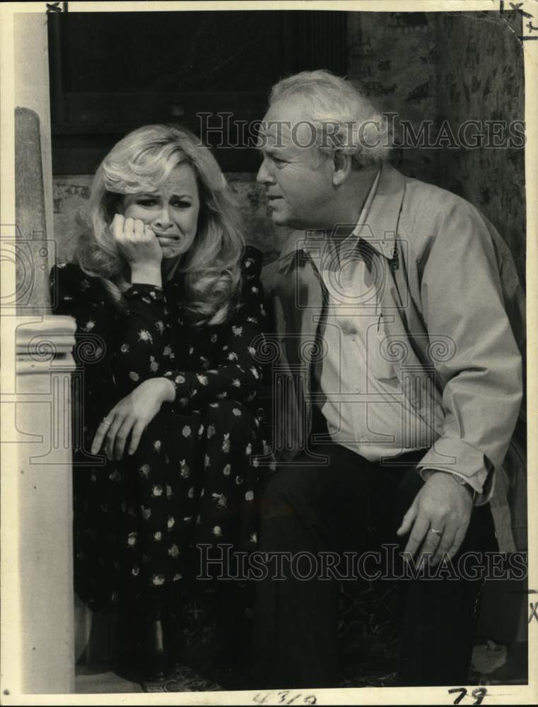 1982 Press Photo Sally Struthers, Carroll O&#39;Connor in &quot;Archie Bunker&#39;s Place&quot;- Historic Images