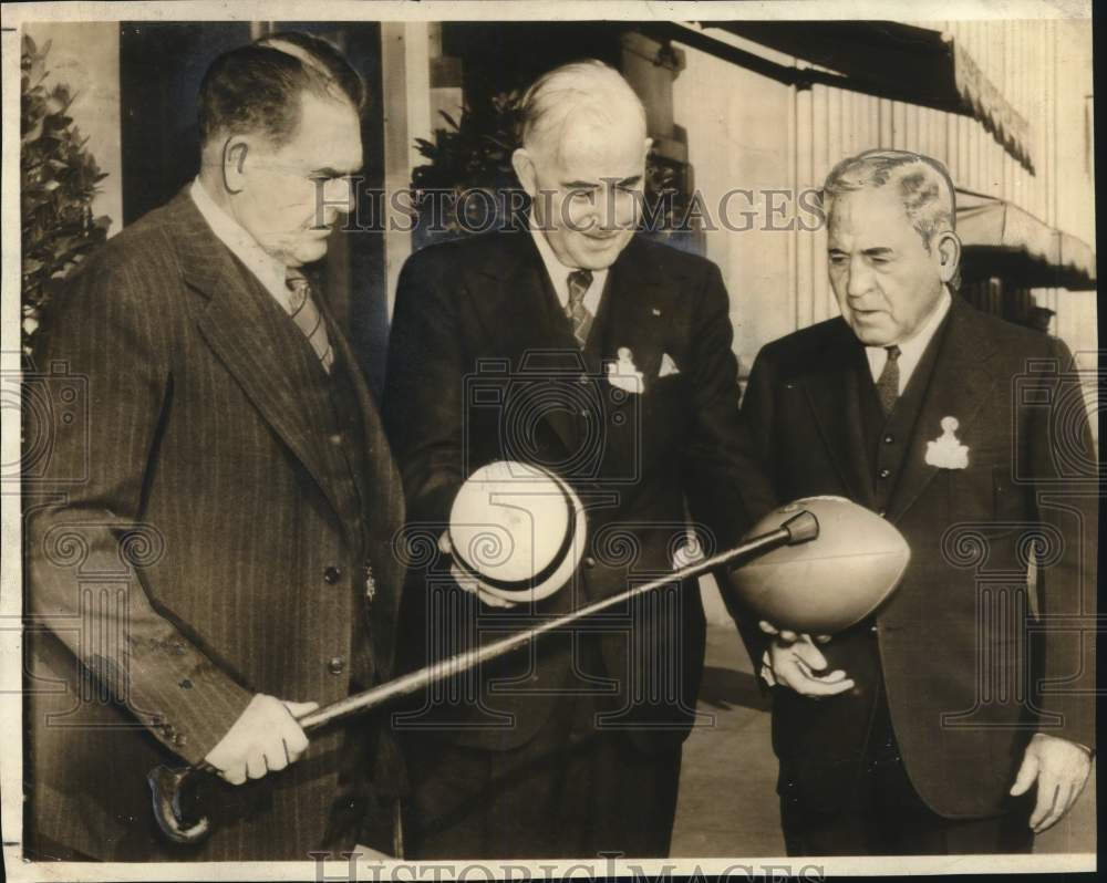 Press Photo Football Coaches Pop Warner, &quot;Hurry Up&quot; Yost, Amos Alonzo Stagg- Historic Images
