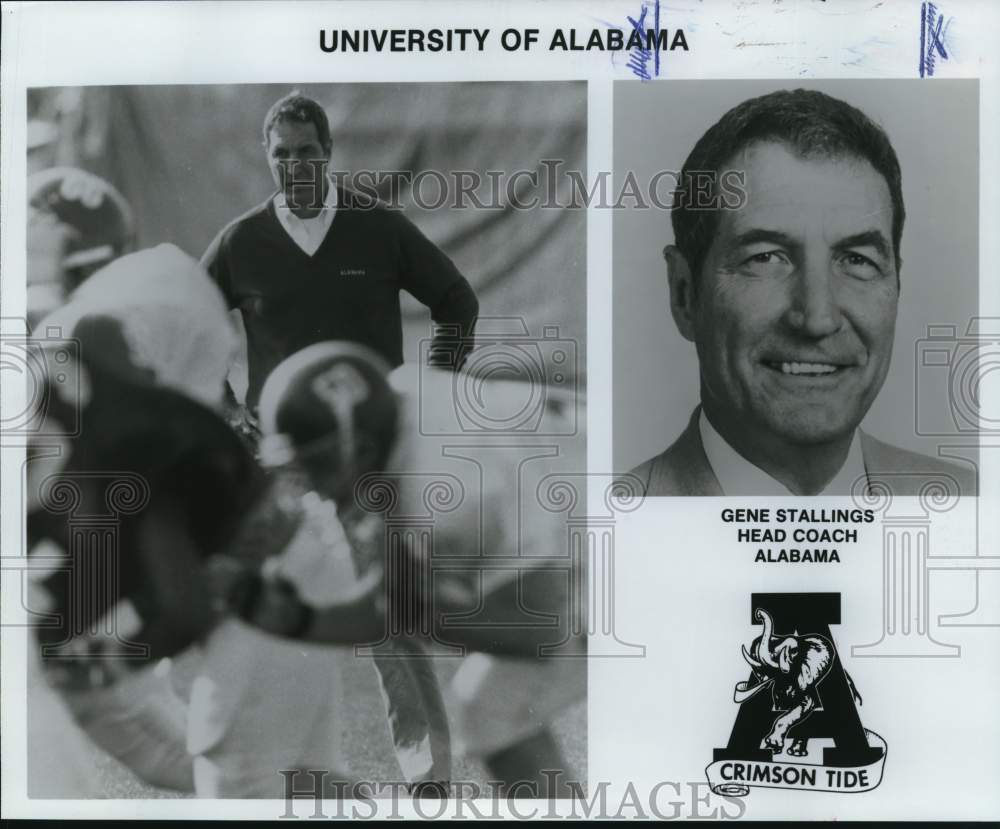 1972 Press Photo University of Alabama&#39;s Head Football Coach Gene Stallings- Historic Images