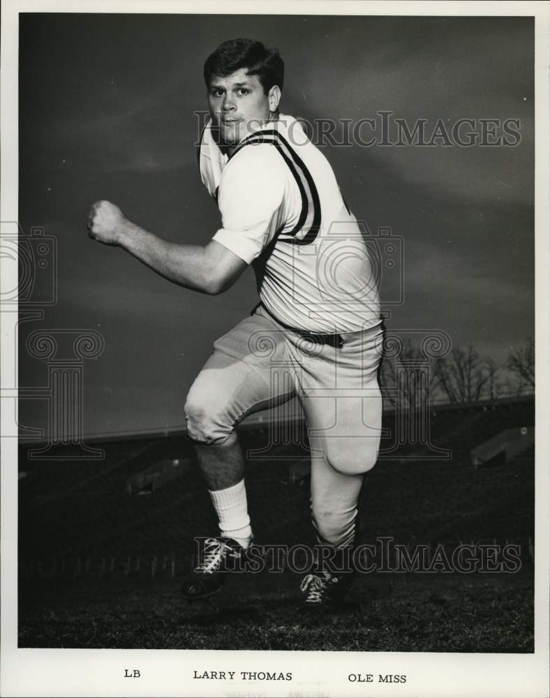 1970 Press Photo Ole Miss linebacker Larry Thomas. - nox58261- Historic Images