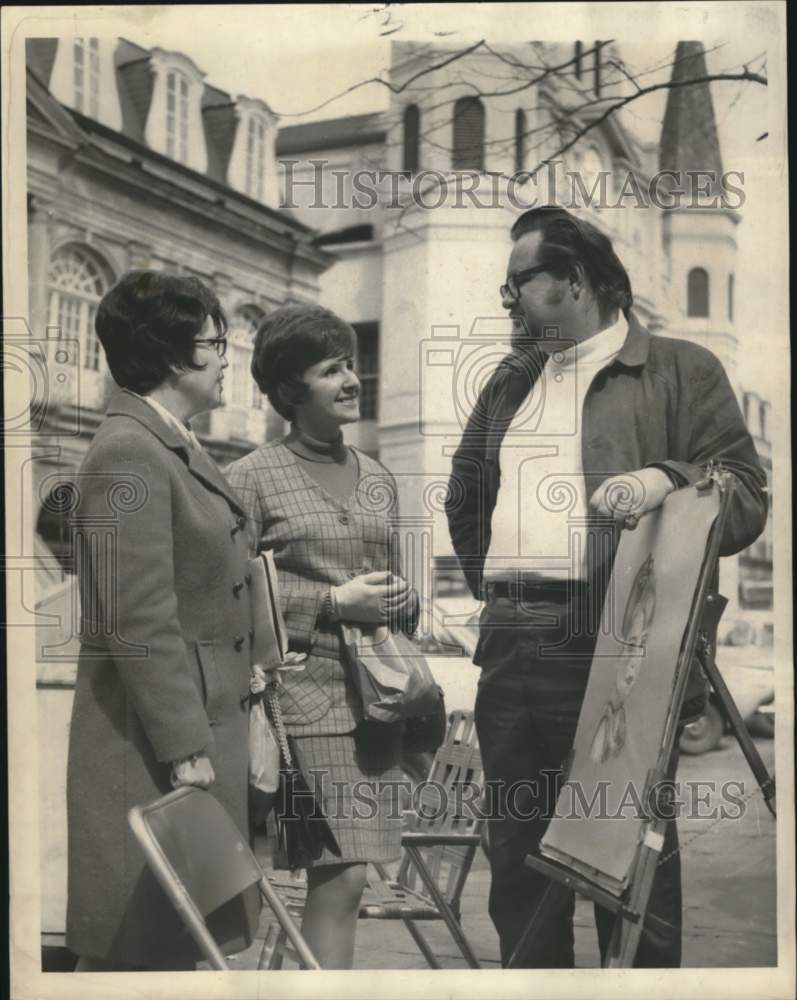 1969 Press Photo Carolyn Barrentine and Pat Guizerix deal with Henry Stravinsky- Historic Images