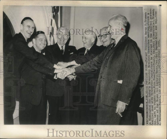 1960 Press Photo Former President Truman meets with national committeemen- Historic Images