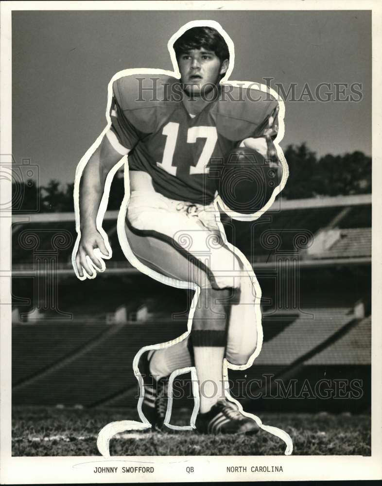 1970 Press Photo Johnny Swofford, #17, quarterback for North Carolina.- Historic Images