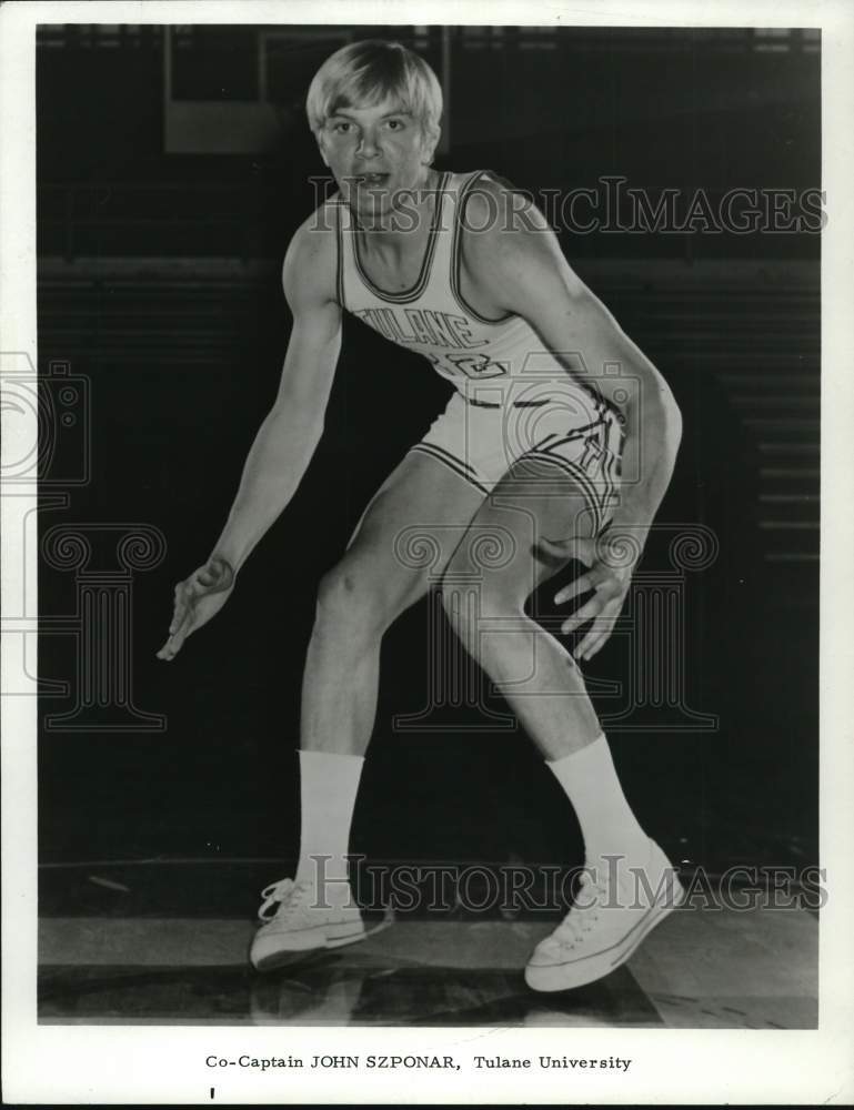 1971 Press Photo Tulane University&#39;s basketball co-captain John Szponar- Historic Images