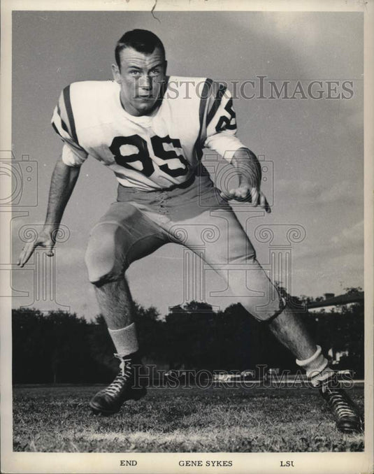 1960 Press Photo Gene Sykes, LSU's, End