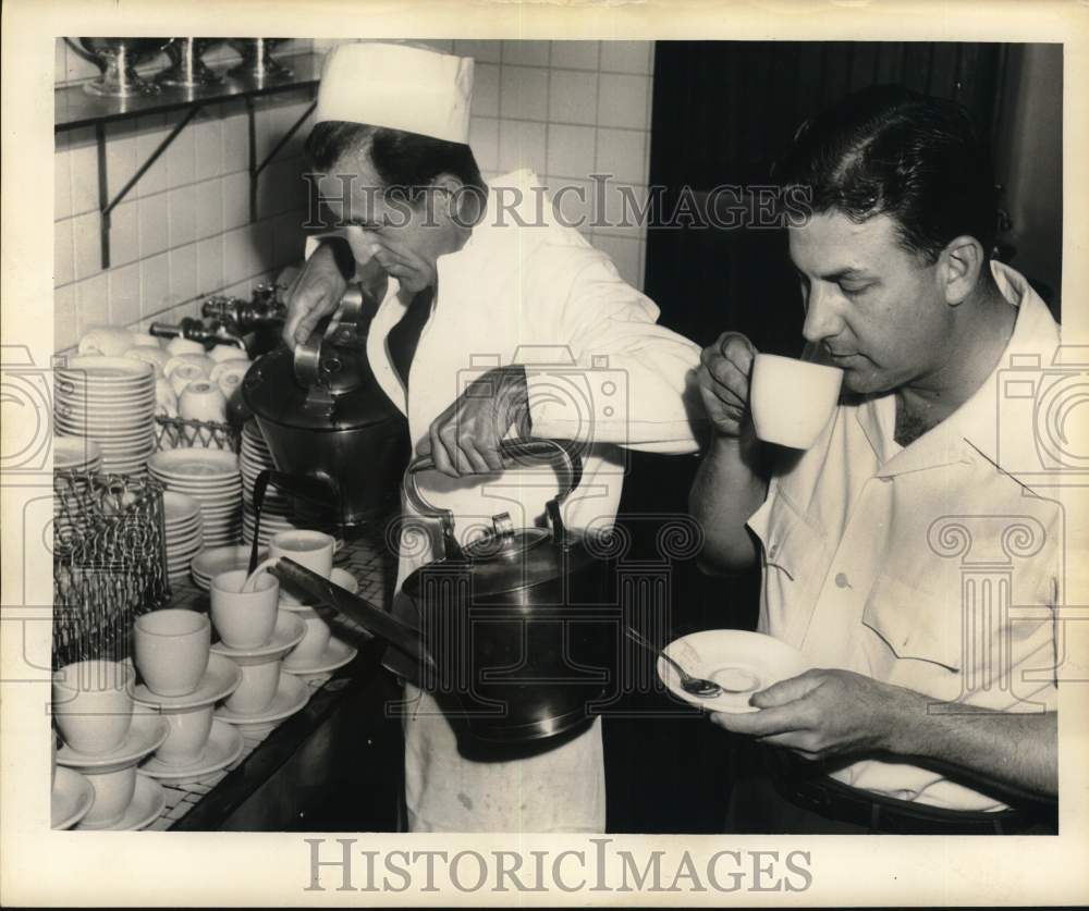 1948 Press Photo Morning Call employees Lonnie Matherne and Alvin Bordelon, LA.- Historic Images