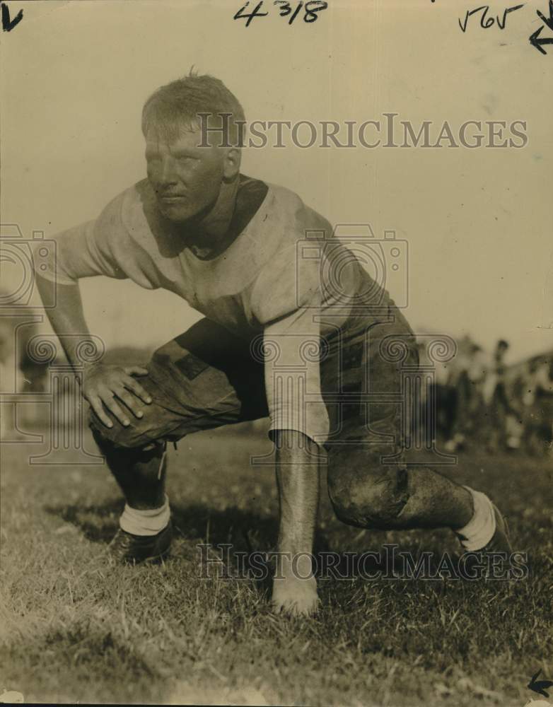 1929 Press Photo Jerry Dalrymple, Tulane University Football Star- Historic Images