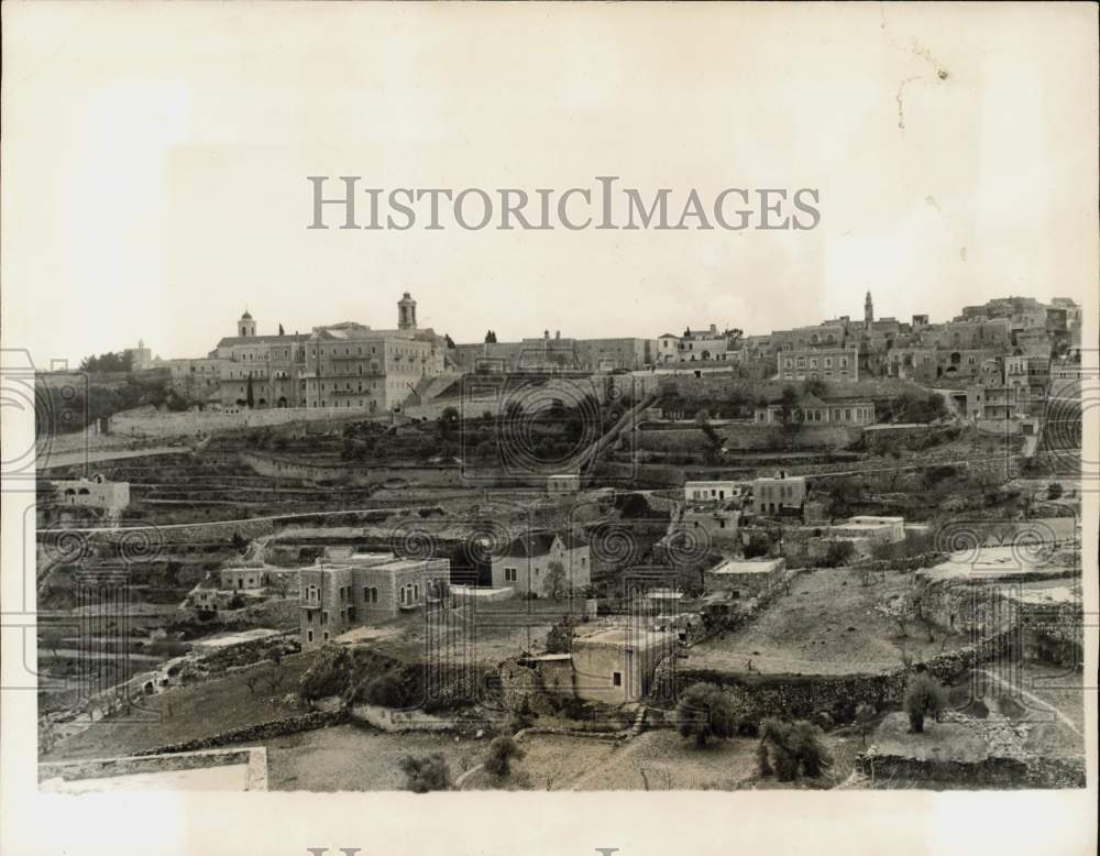 1936 Press Photo General View of Bethlehem with Little Church of the Nativity- Historic Images