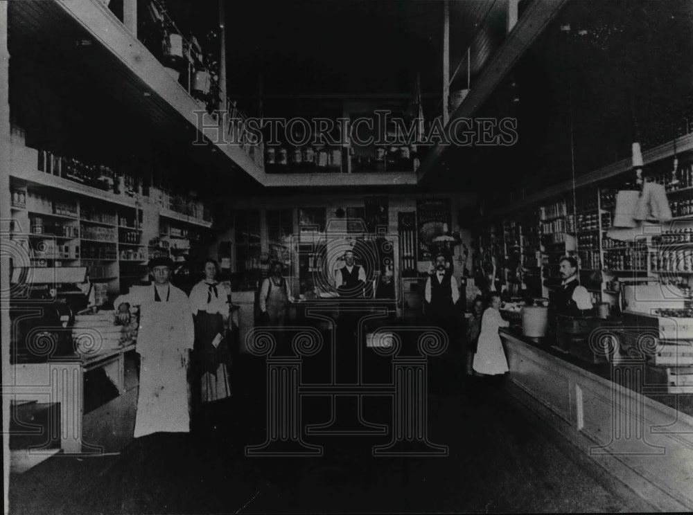 1978 Press Photo Gloomy interior of original Hauke store, about 1890 - orb70882- Historic Images
